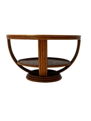 Mid-Century Modern Two-Tier Side Table In the style of Paul Frankl, 1950s